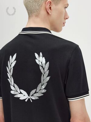 麦穗派瑞男士休闲全棉拼色印花POLO衫2026春季格纹麦穗刺绣短袖潮