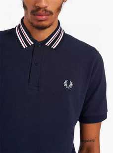 Fp麦穗派瑞修身POLO衫男新款全棉纯色简约气质经典翻领短袖T恤潮