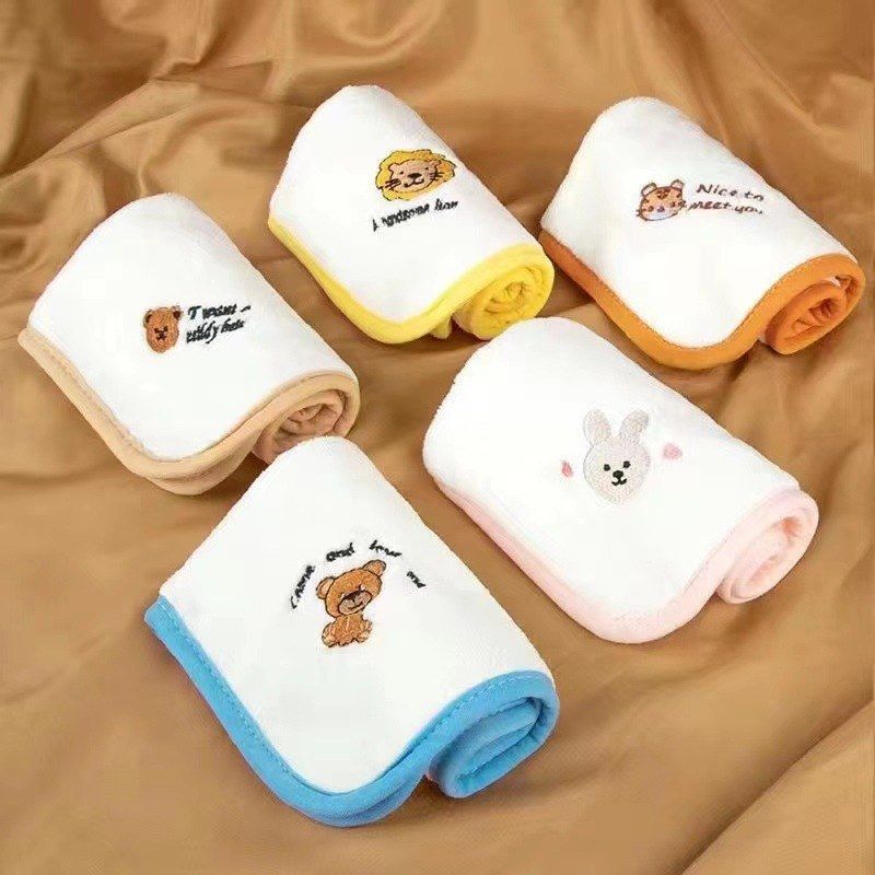 婴儿擦手巾珊瑚绒加厚耐洗很柔软超吸水不掉毛儿童手帕宝宝小方巾