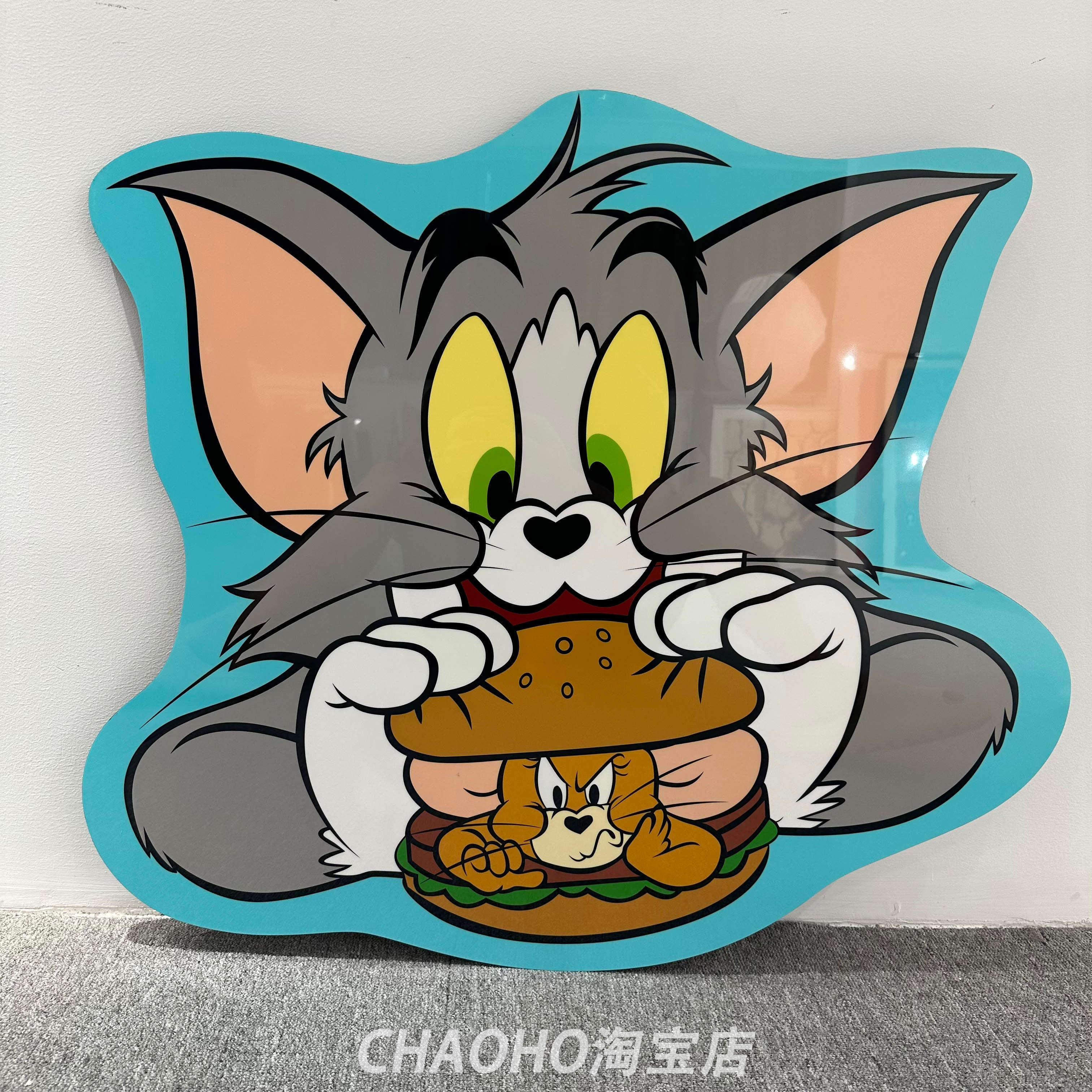 猫和老鼠卧室潮流经典木版画