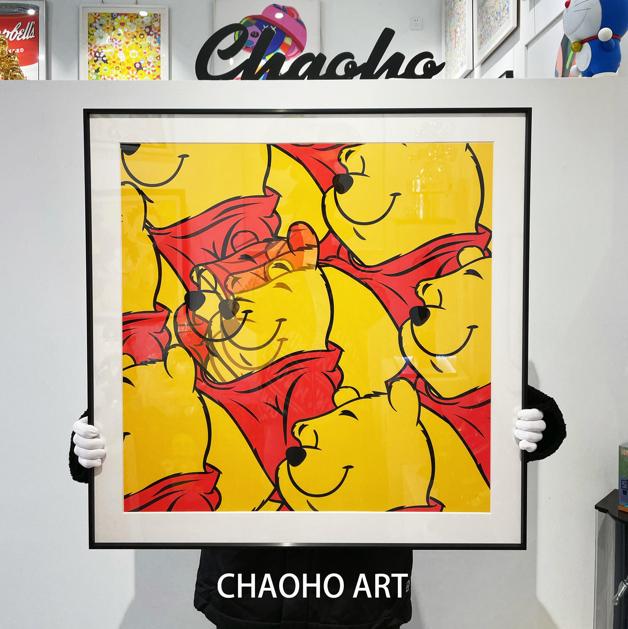 版画潮流装饰画维尼熊jerkface