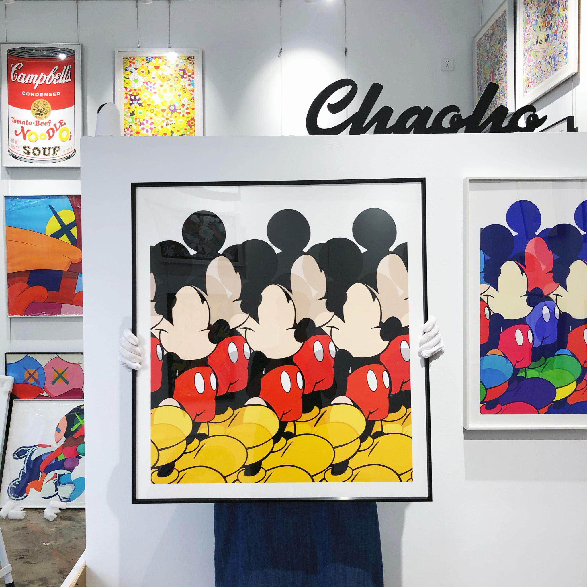 Jerkface版画重影米奇潮流装饰画