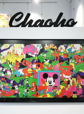迪士尼版画 Wall wood Disney Orgy 复刻米奇装饰画 CHAOHO挂画