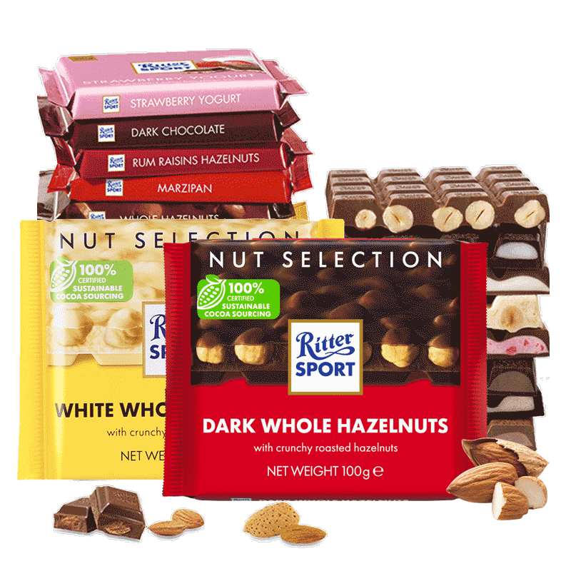 德国进口rittersport瑞特斯波德牛奶巧克力瑞特滋年货零食糖果