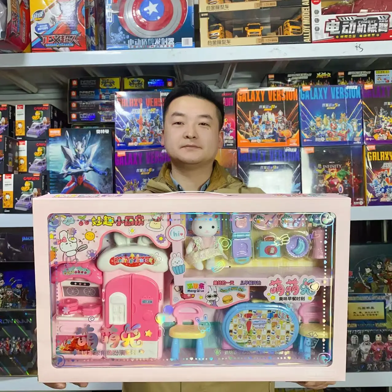 过家家烹饪厨房餐台冰箱玩具5556