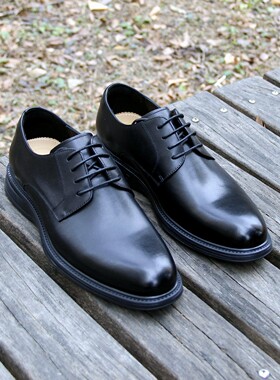 德比头层牛皮专利减震透气实心通勤商务皮鞋大码45伴郎爸爸男鞋