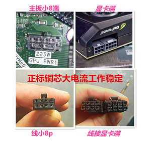 进口头子 戴尔Dell R740 R740XD R640 GPU 双8pin 供电线