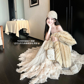 仙德雾塔 MISS CHANGE 15米重工温柔仙气蛋糕蓬蓬裙网纱半身裙