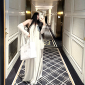 芭迈假日 MISS CHANGE 纯欲风法式 挂脖长裙宽松显瘦条纹吊带裙