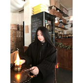 天丝棉兔绒内胆休闲立领宽松保暖外套 CHANGE 黑巧恋人 MISS