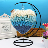 创意爱心许愿瓶木塞玻璃瓶装 星星储物罐手工折幸运星520节日礼物