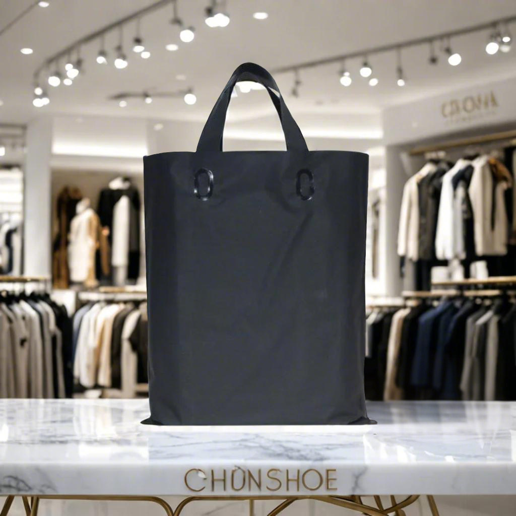 纯黑加厚磨砂服装店袋子化妆品手提袋子小中大塑料袋胶袋包装袋子