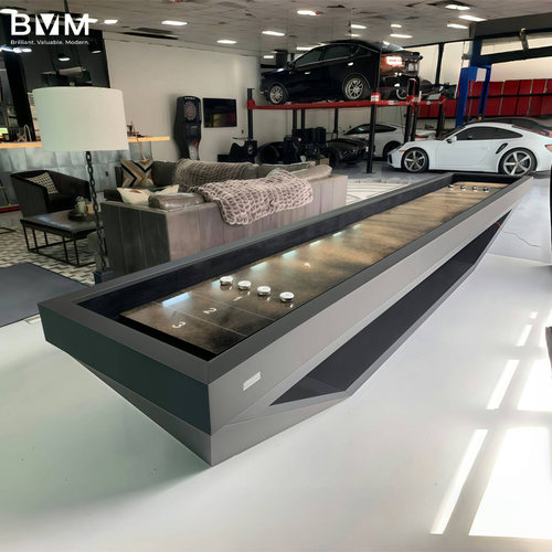 意式轻奢钢化玻璃沙狐球桌别墅豪宅设计师款沙弧球桌家用沙壶球台