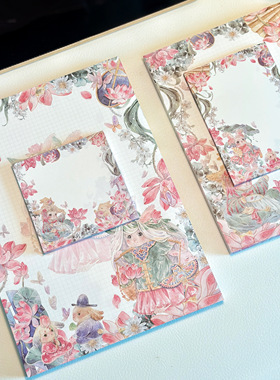 Pink berry原创设计古风兔子系列可撕双面120g b5A5B6便签本