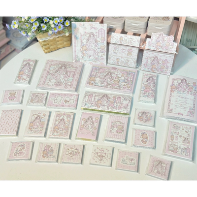 Pink berry原创可爱少女玩偶屋封口贴贴纸烘培包装出卡打包好物