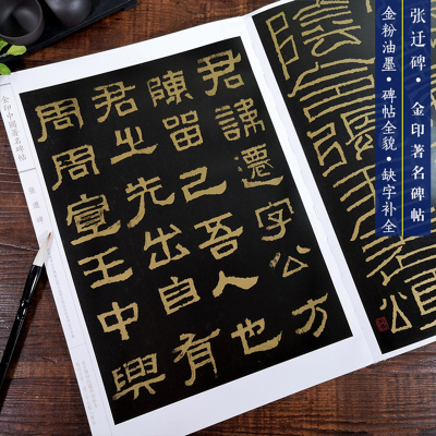 张迁碑 孙宝文8开原碑帖放大版金印中国碑帖汉隶书毛笔书法练字帖高清印刷简体旁注成人学生初学书法入门碑帖临摹范本上海人美