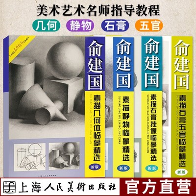 俞建国素描几何体石膏五官临摹美
