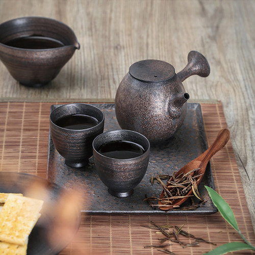 台湾宜龙鎏金陶瓷功夫茶具