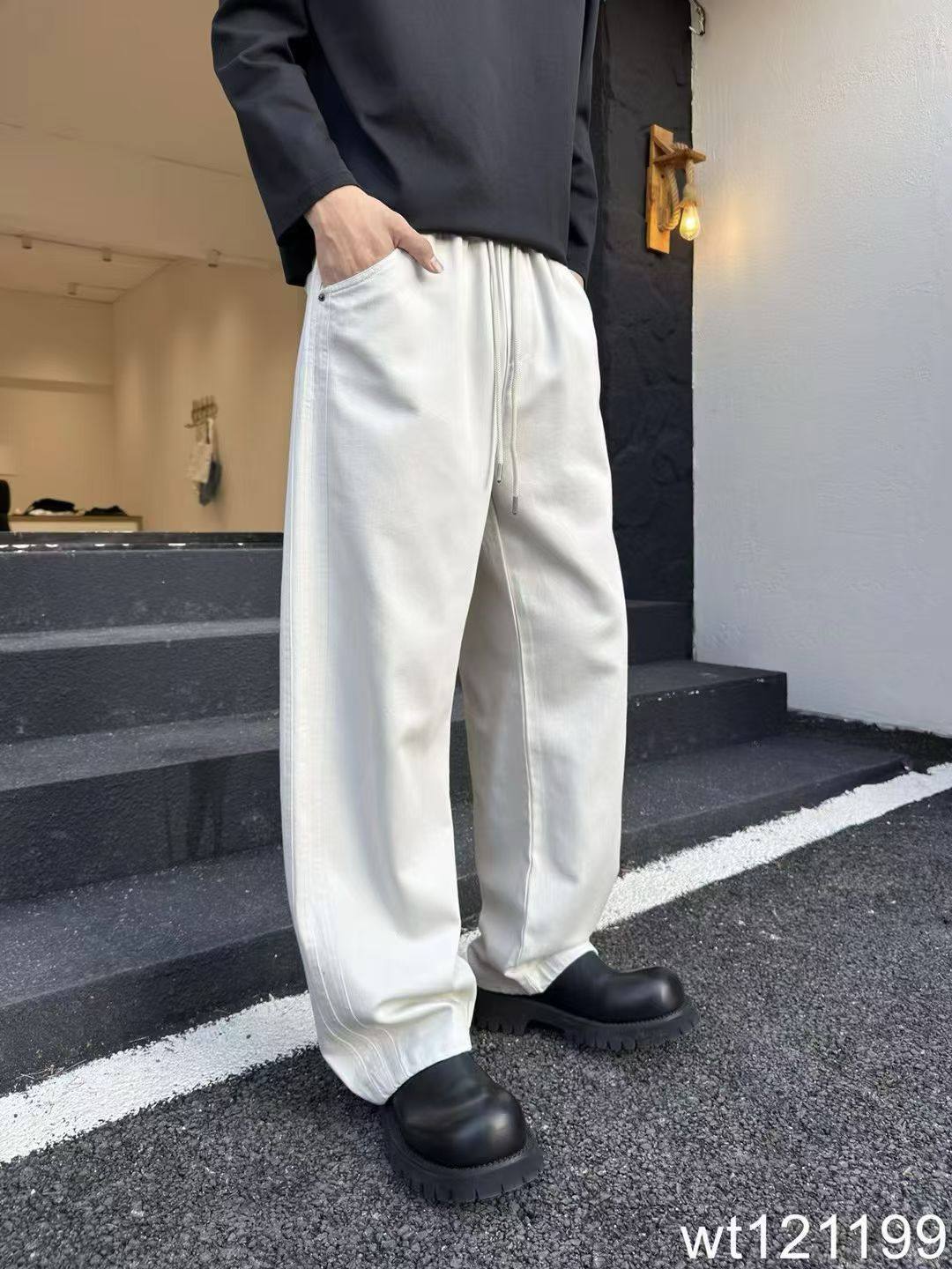 2026新款男士休闲裤时尚百搭休闲裤潮流帅气宽松微腾直筒裤121199,男装,卫裤,淘宝优惠券,粉丝福利购,淘宝优惠卷