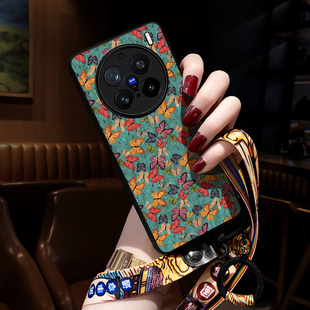 x100pro保护套x90中国风x80高级感X70PRO女X60挂绳x50网红mini彩色蝴蝶ultra指环潮 适用vivo x200手机壳新款