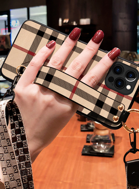 适用苹果16手机壳斜挎肩背挂绳iphone17手机壳air新款网红12保护套15pro max手机壳14商务女13腕带ni支架plus