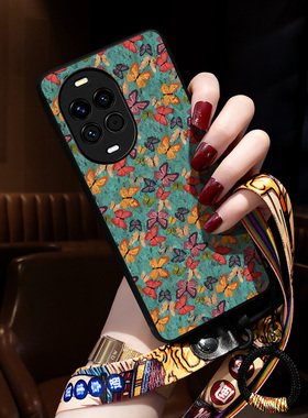 适用华为nova14手机壳新款nova12pro保护套Ultra中国风nova13高级感10男11女N8挂绳7网红se彩色蝴蝶活力版Hi9