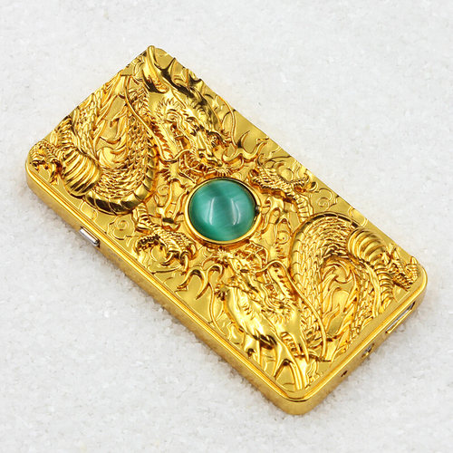 创意金属浮雕电子点烟器 个性防风USB充电打火机 多款可选 礼盒