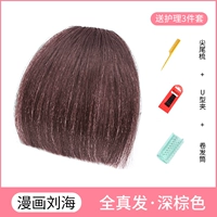 Комиксы изготовленные из настоящих волос, коричневая челка