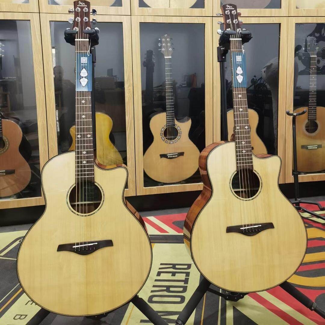 蚂蚁吉他M2民谣吉他40/41寸GA桶缺角云杉桃花心面单板原木/复古色