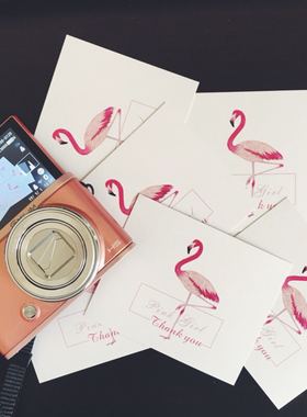 小清新留言卡感谢卡定制印刷设计高档ins风格卡片折叠卡对折异形