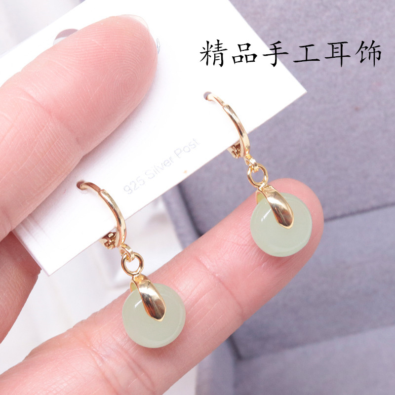 复古宫廷小巧耳饰14k包金耳扣女