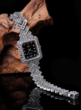 泰国进口s925纯银气质手表泰银