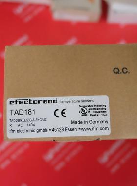 IFM TAD181 易福门全新温度传感器 TAD088KLES30-A-ZKG/US