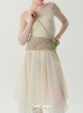 Ssiissuu芭蕾舞蹈训练排练气质微光网纱裙七分裙首创设计款2009