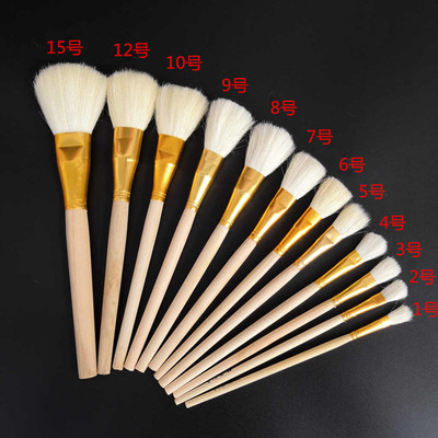 陶瓷工艺彩绘羊毛S笔工业油漆笔刷描金水彩油画笔软毛水粉水彩毛