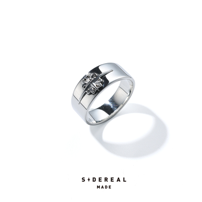 siderealmade十字星四叶草银戒指