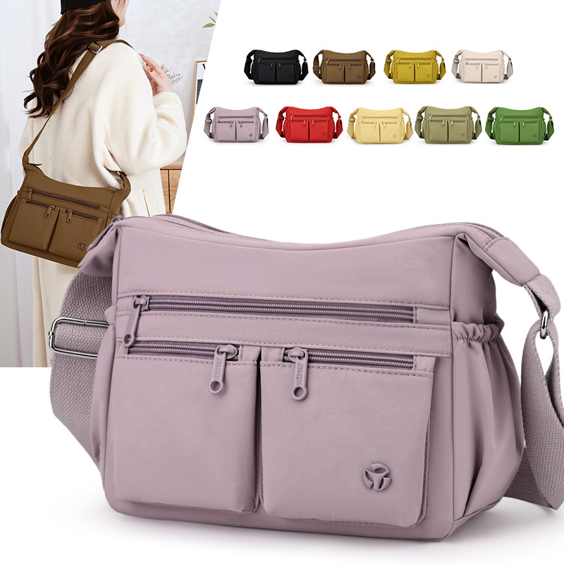 牛津布女包单肩包2025新款女士大容量尼龙布斜挎包休闲帆布妈妈包