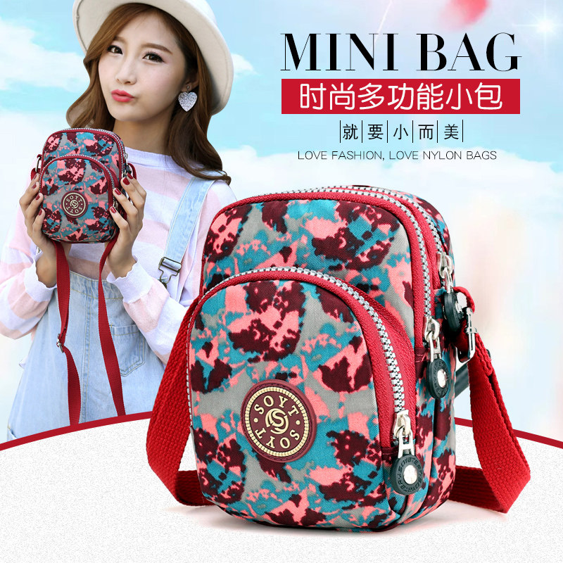 牛津布包女中老年女包妈妈迷你手机包帆布斜挎包网红小布包休闲包