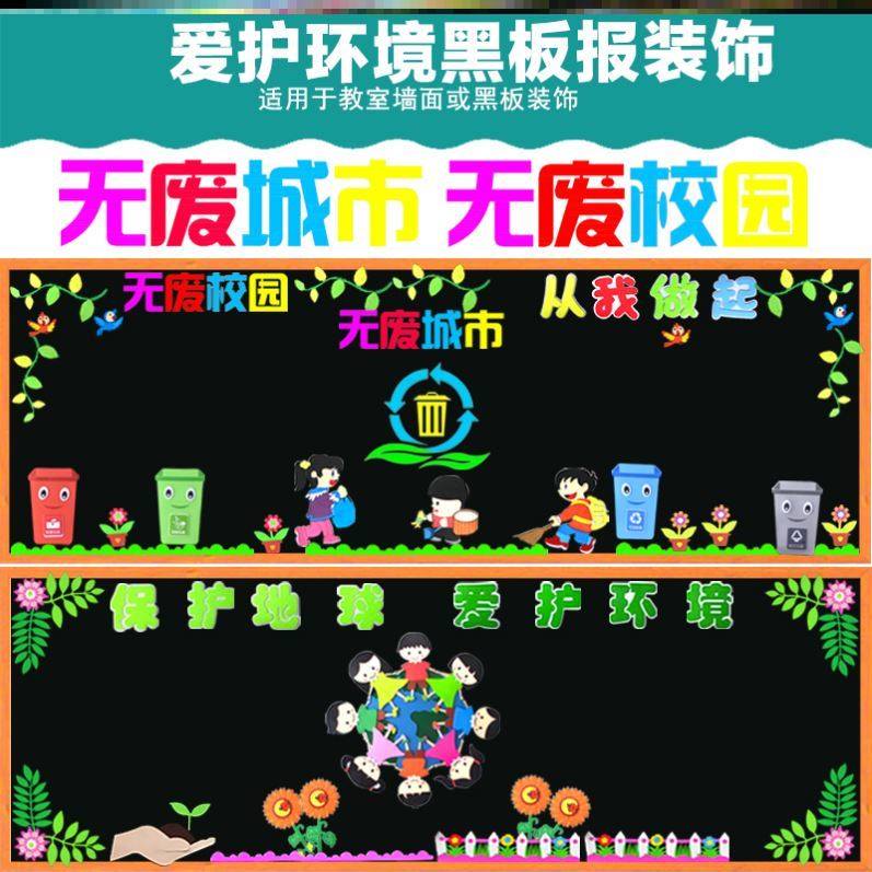 文化装饰墙黑板报无废创文创卫