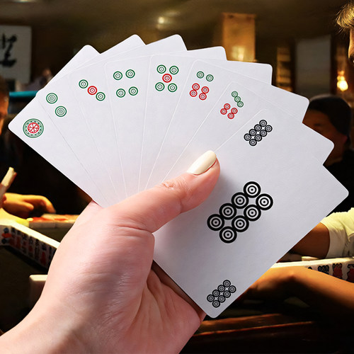 纸麻将专用扑克牌纸牌108张136/144张家用加厚长条塑料防水麻将牌