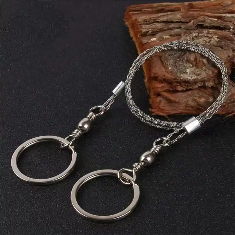 手拉线锯随身便携钢丝锯户外绳锯荒野求生锯不锈钢锯野外生存用品