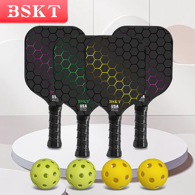 BSKT匹克球拍板碳纤维儿童专业板球全套皮克球板拍pickleball球拍