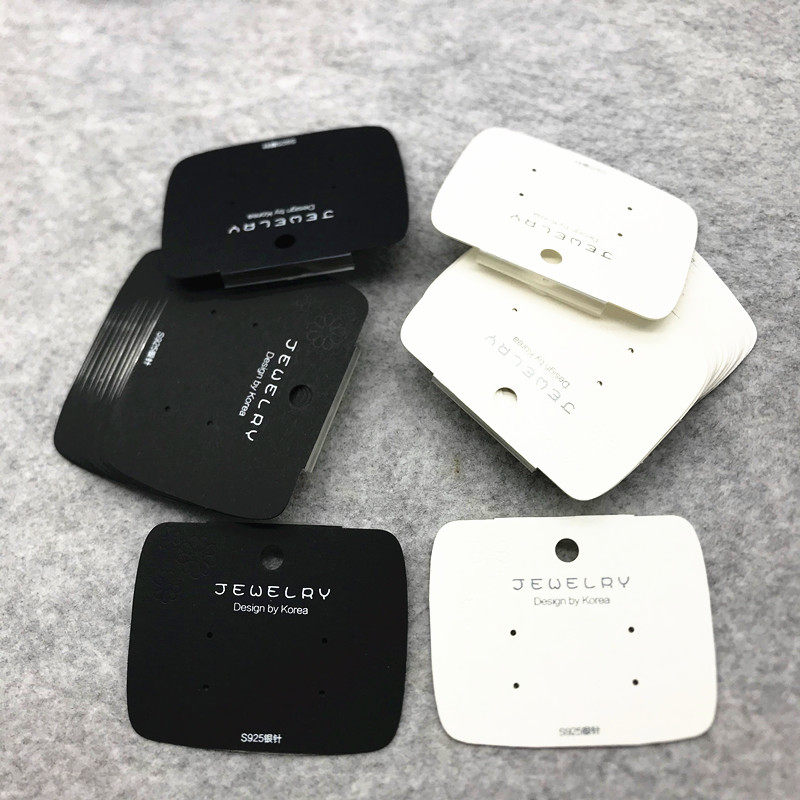 7*5.5cm饰品直播包装挂钩卡片黑卡耳环大号卡纸耳钉纸牌耳饰挂牌