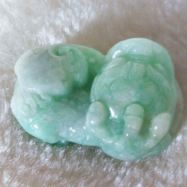 （支持复检）老坑A货缅甸翡翠貔貅挂件正品玉石吊坠送证30*21*12