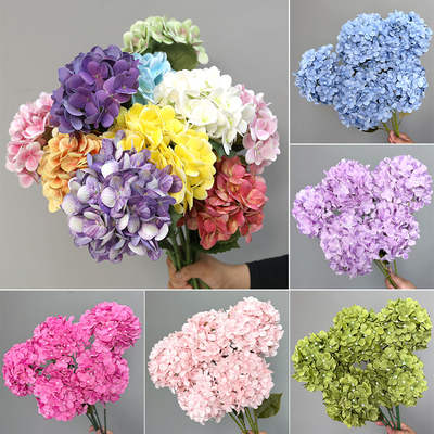 婚庆仿真绣球花头花艺婚礼布置