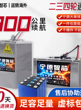 宁德磷酸铁锂电动车锂电池48v60v72v电瓶车三轮四轮长跑王大容量