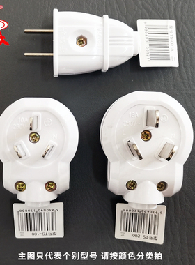 正品子弹头10A二极两脚插头/旋转插脚可转插三角插座TS-001/200