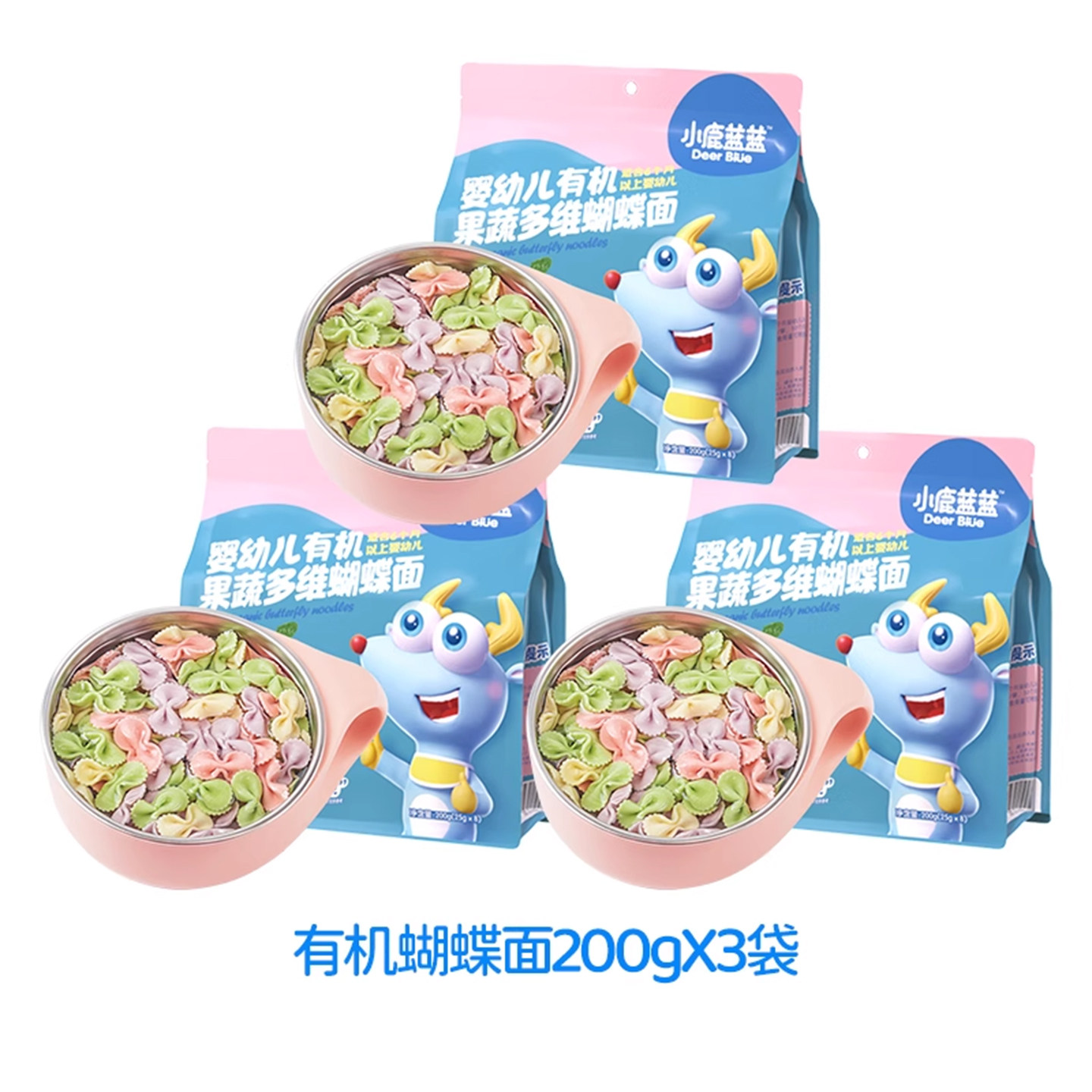 【小鹿蓝蓝】宝宝面条短面粒粒碎碎面蝴蝶面意面造型面儿童辅食,婴童食品,面条,淘宝优惠券,粉丝福利购,淘宝优惠卷