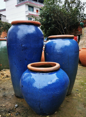 落地式民宿花瓶土陶复古景观摆件