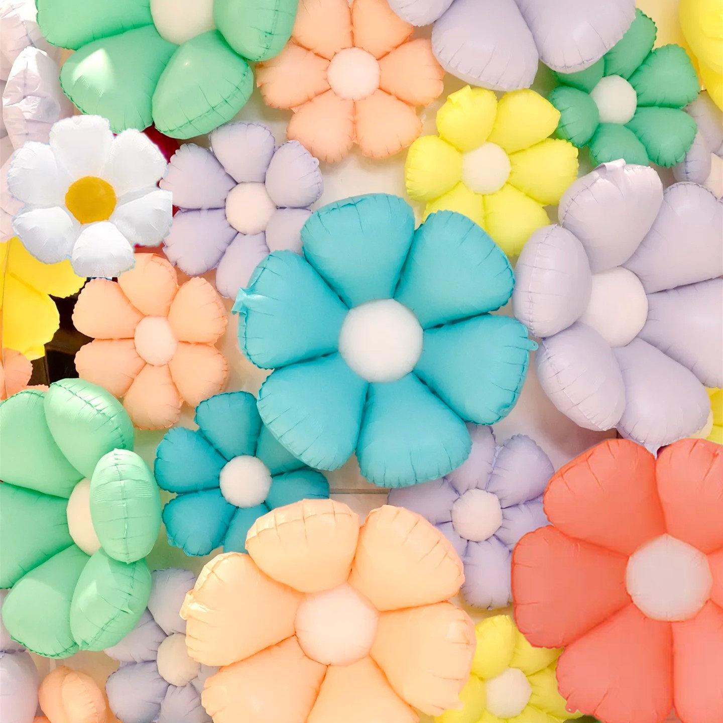 彩色小雏菊太阳花朵铝膜气球婚礼儿童生日派对幼儿园装饰布置用品
